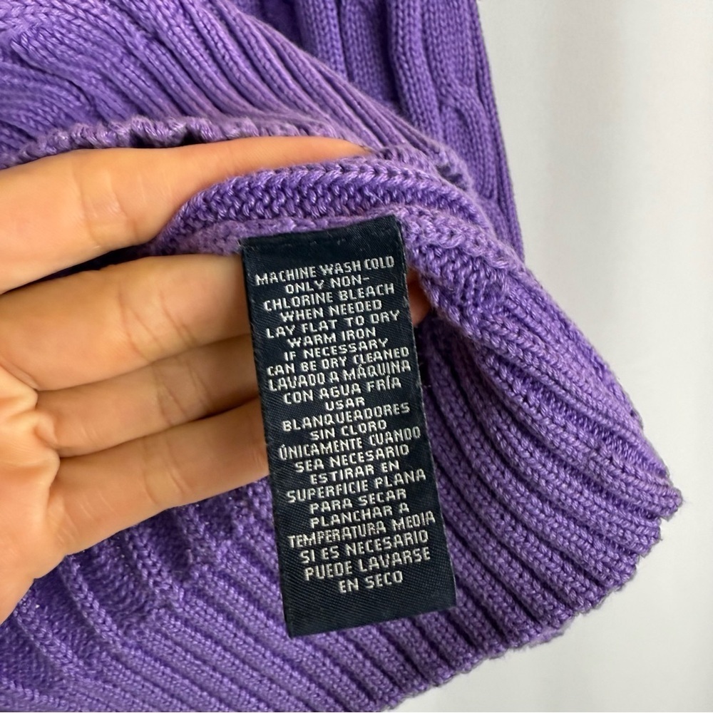 Jones New York Purple Cable Knit Women's
Sweater Size: S - Picture 7 of 11